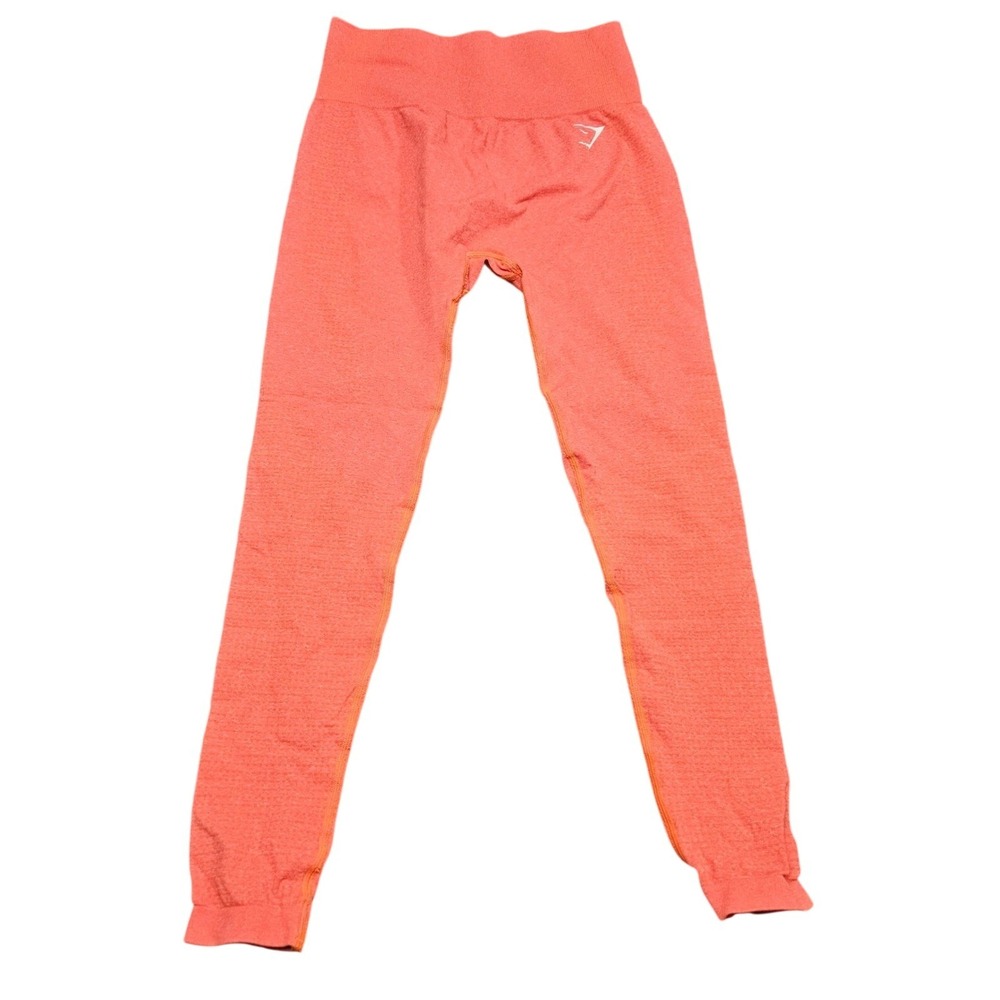 Gymshark Leggings Fits Like XS 25 Coral Seamless Textured High Rise Activewear